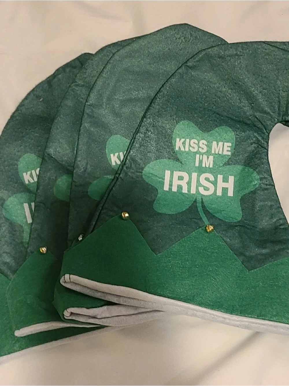 St. Patrick's Day Green 24 Felt Party Hats - Shamrock Elf Cap Pack